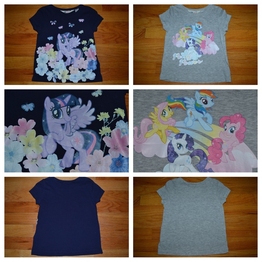 Toddler girls H&M My Little Pony graphic tees, size 2-4Y (3T/4T)